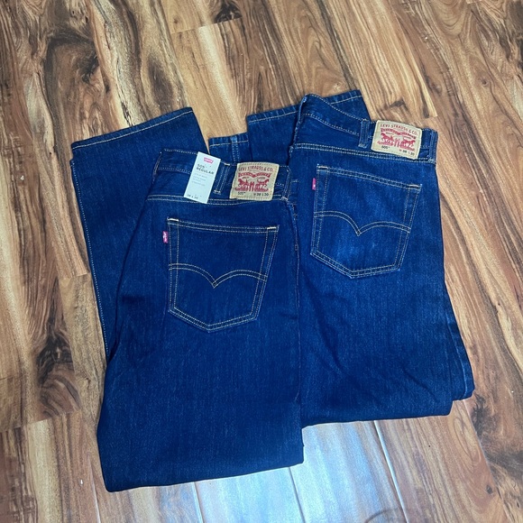 Levi's Other - TWO Levi's Men's Dark Blue 505 Regular Jeans - NWT  - 38 X 30